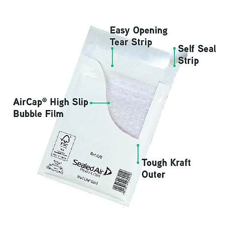 Enveloppes matelassées à bulles d'air
