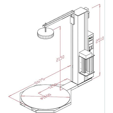 Banderoleuse à plateau semi-automatique RS 200